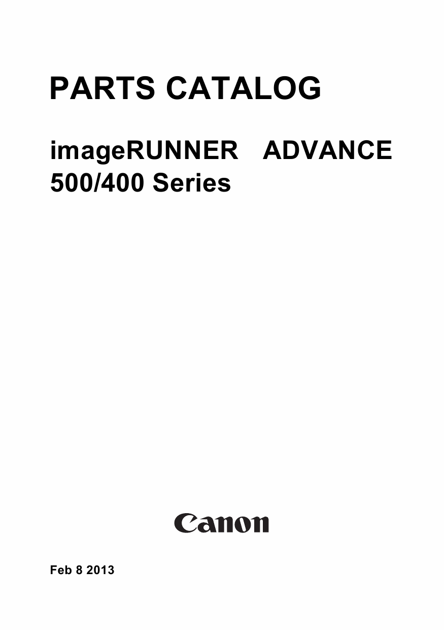 Canon imageRUNNER-ADVANCE-iR 500 400 Parts Manual-1